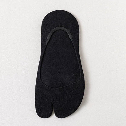 Plusock Soft Tabi No Show Socks(3 Pairs) - Black - EU36-39(US3-6) - image 12