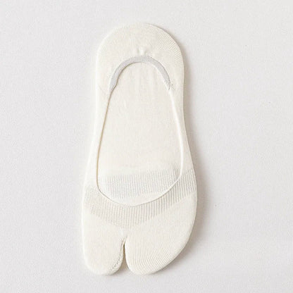Plusock Soft Tabi No Show Socks(3 Pairs) - Milky White - EU36-39(US3-6) - image 8