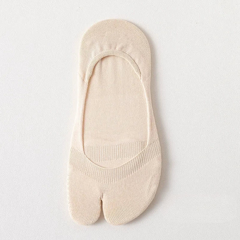 Plusock Soft Tabi No Show Socks(3 Pairs) - Beige - EU36-39(US3-6) - image 10