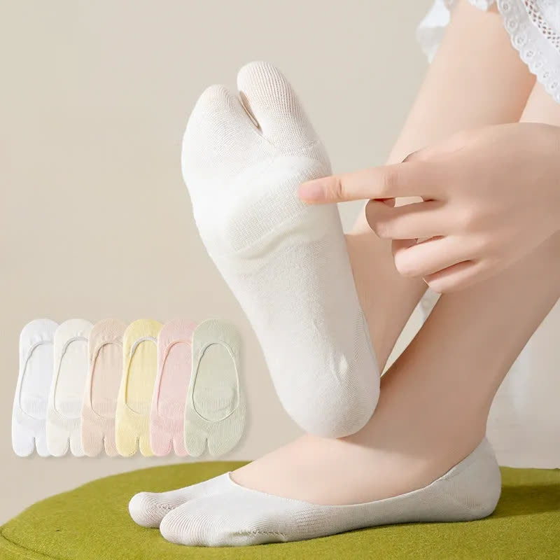 Plusock Soft Tabi No Show Socks(3 Pairs) - Multicolor(7 Pairs) - EU36-39(US3-6) - image 2