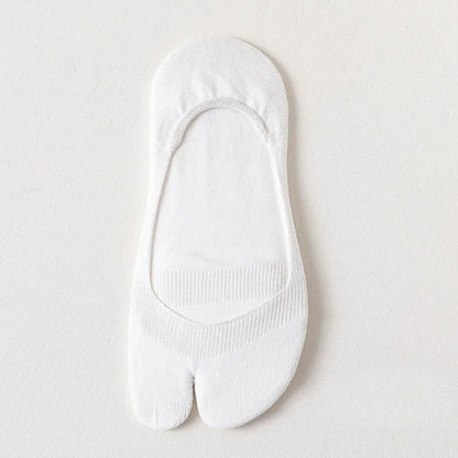 Plusock Soft Tabi No Show Socks(3 Pairs) - White - EU36-39(US3-6) - image 11