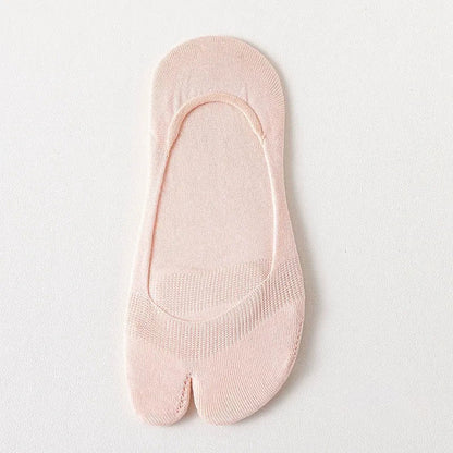 Plusock Soft Tabi No Show Socks(3 Pairs) - Pink - EU36-39(US3-6) - image 9