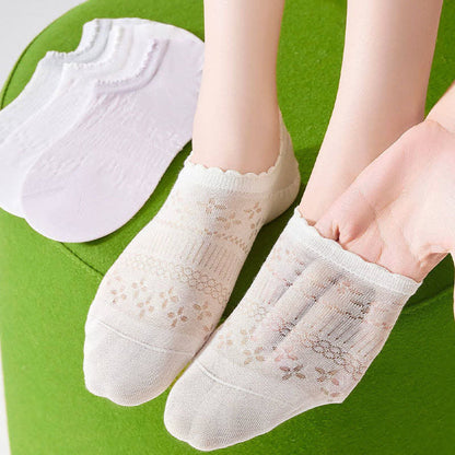 Plusock Sheer Floral No Show Socks(6 Pairs) - image 4