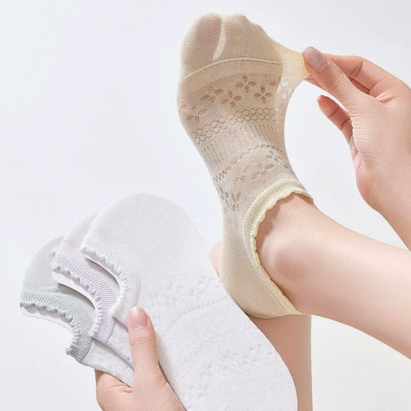Plusock Sheer Floral No Show Socks(6 Pairs) - image 2