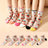 Plusock Cherry Mesh Ruffle Quarter Socks(6 Pairs) - Multicolor - EU36-40(US3-7) - image 0
