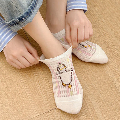 Plusock Cute Breathable No Show Socks (5 Pairs) - image 5