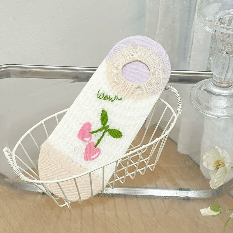 Plusock Cute Breathable No Show Socks (5 Pairs) - C - EU36-39(US3-6) - image 11