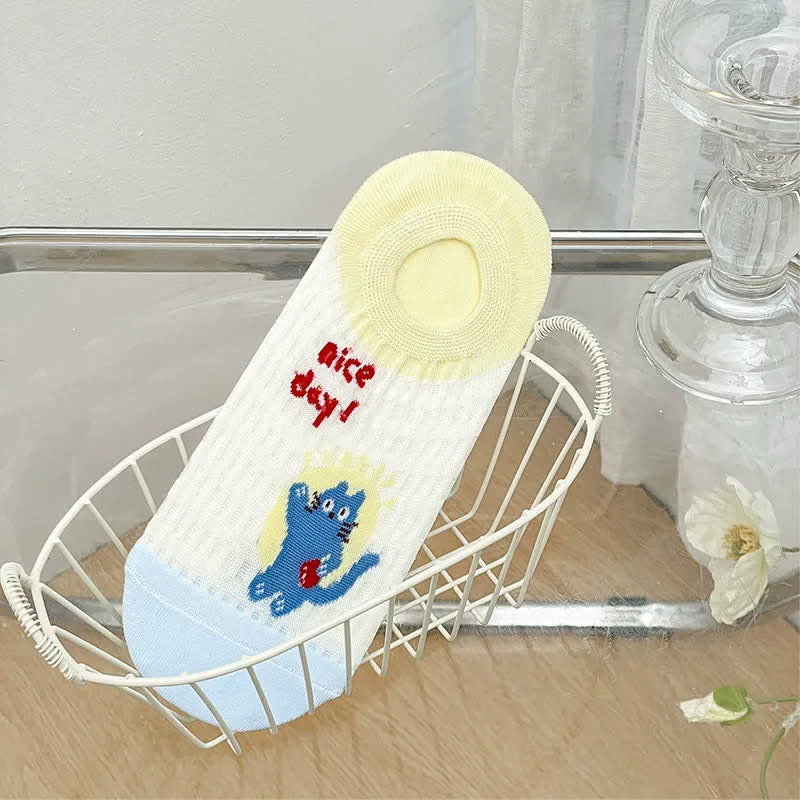 Plusock Cute Breathable No Show Socks (5 Pairs) - D - EU36-39(US3-6) - image 12