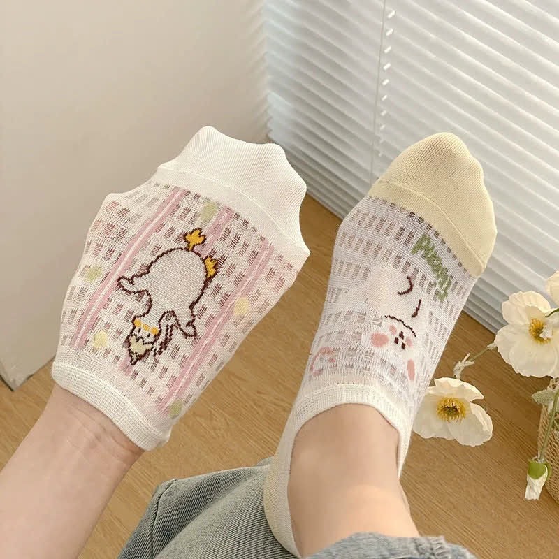 Plusock Cute Breathable No Show Socks (5 Pairs) - image 7