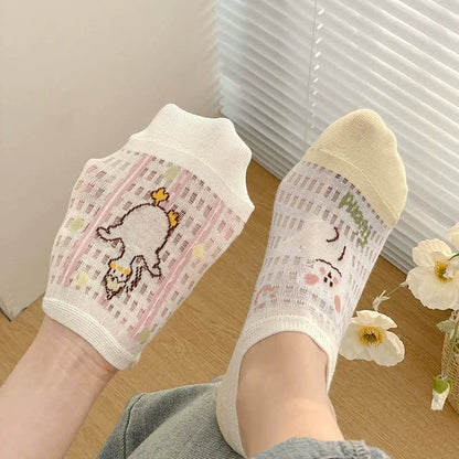 Plusock Cute Breathable No Show Socks (5 Pairs) - image 7