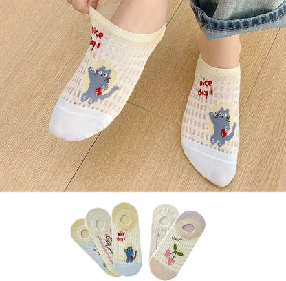 Plusock Cute Breathable No Show Socks (5 Pairs) - image 2