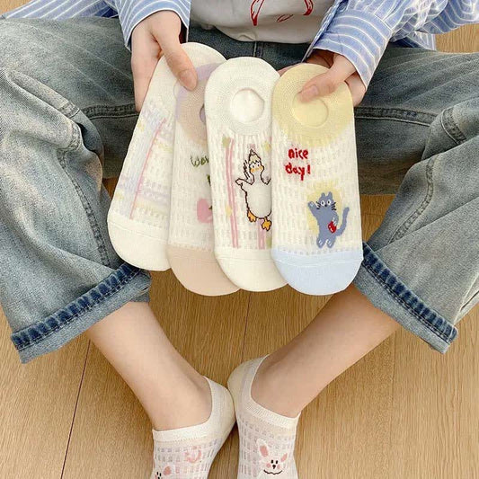 Plusock Cute Breathable No Show Socks (5 Pairs) - image 0