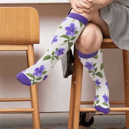 Plusock Plus Size Floral Garden Compression Socks - image 2