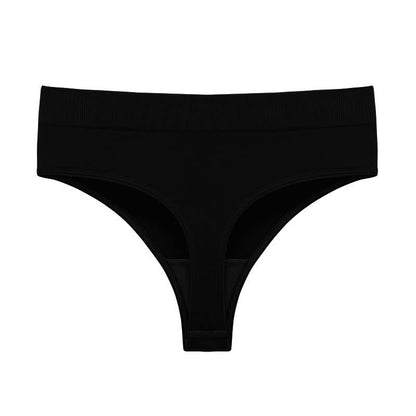 Plusock Soft Stretch Seamless Thong Panties(5 Packs) - Black - 3XL - image 11