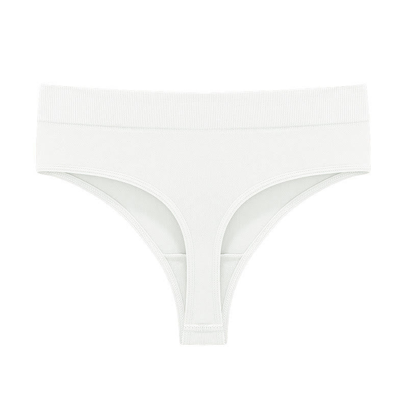Plusock Soft Stretch Seamless Thong Panties(5 Packs) - White - 3XL - image 12