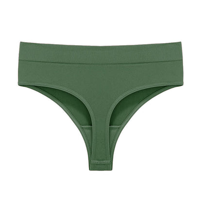 Plusock Soft Stretch Seamless Thong Panties(5 Packs) - Green - 3XL - image 20