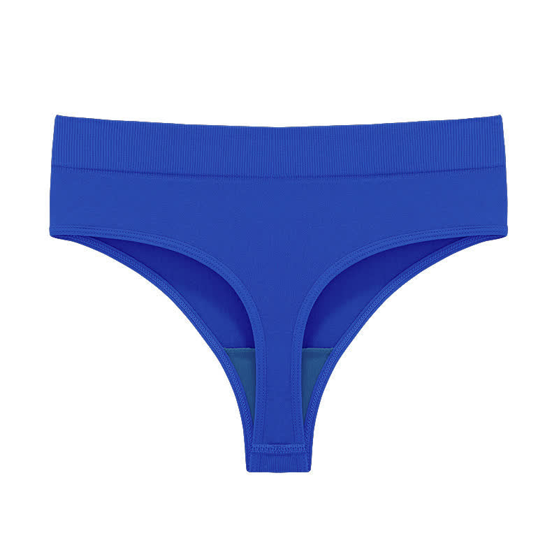 Plusock Soft Stretch Seamless Thong Panties(5 Packs) - Royal Blue - 3XL - image 16