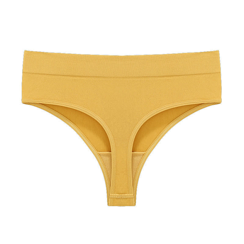 Plusock Soft Stretch Seamless Thong Panties(5 Packs) - Yellow - 3XL - image 22
