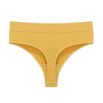 Plusock Soft Stretch Seamless Thong Panties(5 Packs) - Yellow - 3XL - image 22