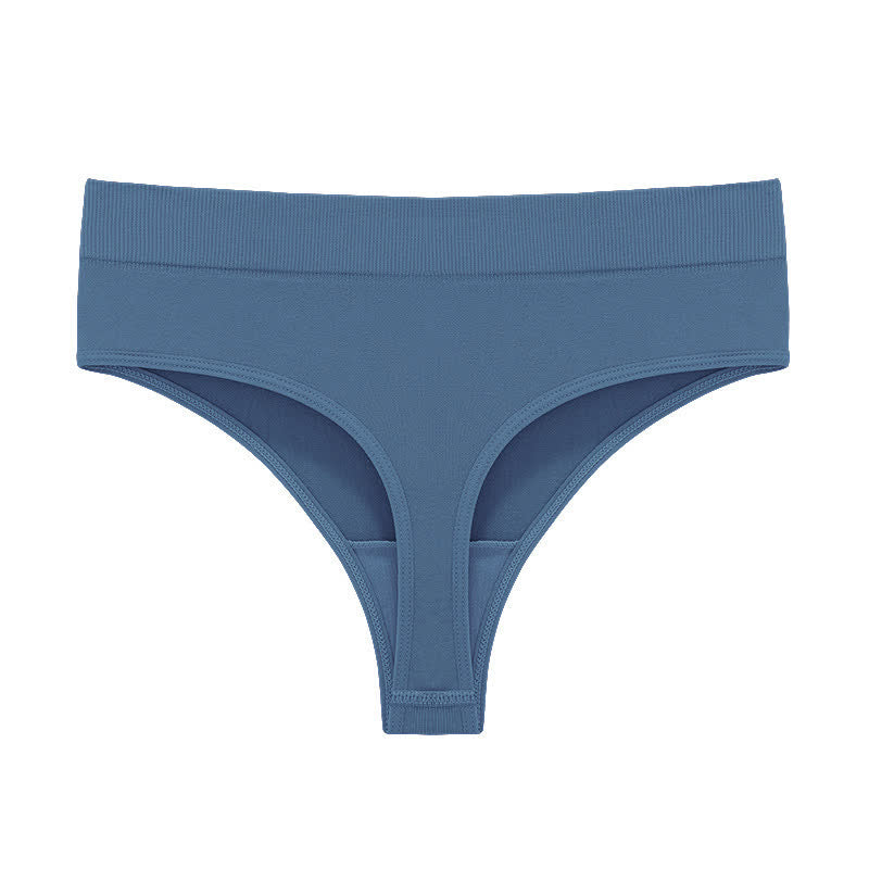 Plusock Soft Stretch Seamless Thong Panties(5 Packs) - Blue - 3XL - image 18