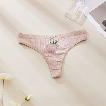 Plusock Sweet Floral Low Rise Thong Panties(5 Packs) - Pink - XL - image 9