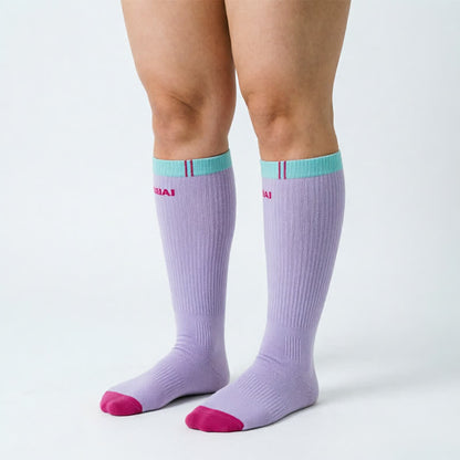 Plusock Colorblock Stripe Compression Socks(2 Pairs) - image 3