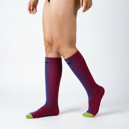 Plusock Colorblock Stripe Compression Socks(2 Pairs) - image 5