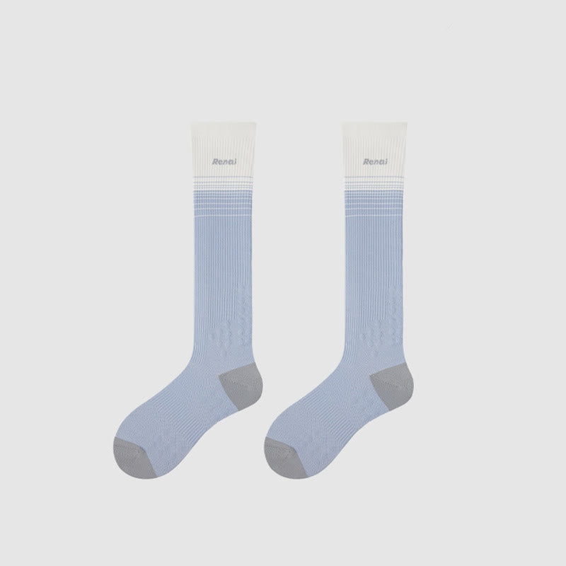 Plusock Colorblock Stripe Compression Socks(2 Pairs) - B - EU35-39(US2-6) - image 9