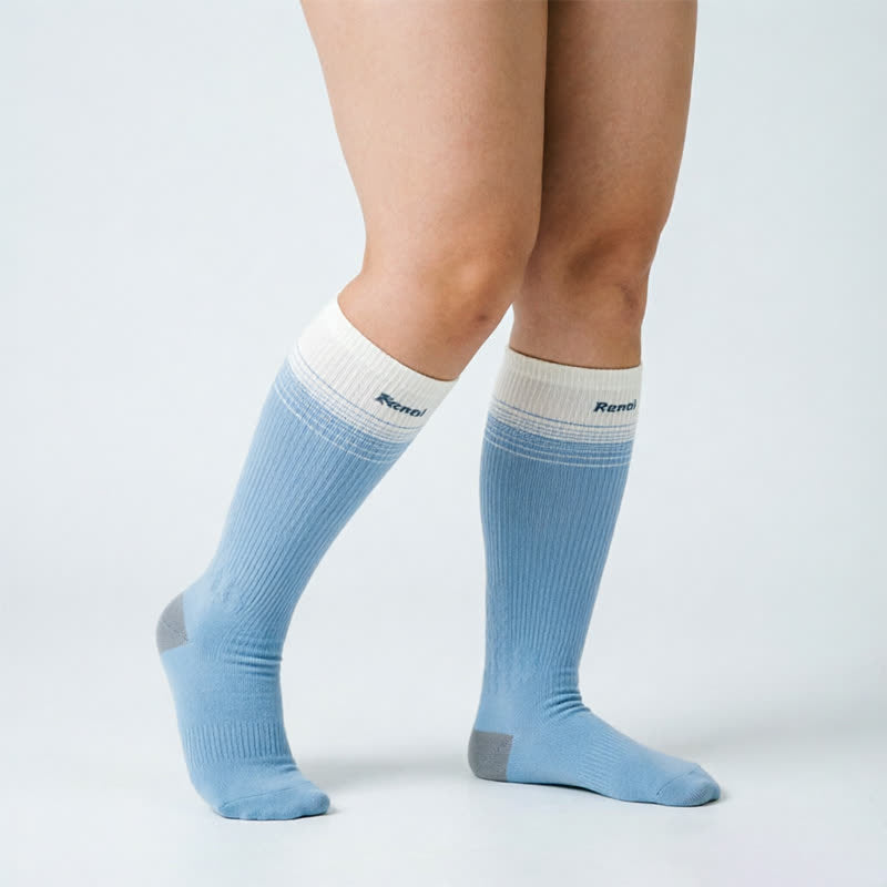 Plusock Colorblock Stripe Compression Socks(2 Pairs) - image 4