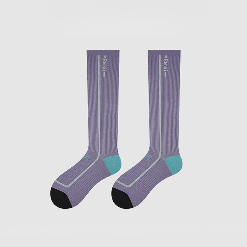 Plusock Burgundy Ribbed Compression Socks(2 Pairs) - image 8