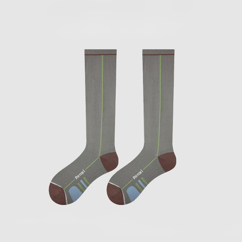 Plusock Burgundy Ribbed Compression Socks(2 Pairs) - image 7