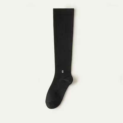 Plusock Plus Size White Ribbed Compression Socks(4 Pairs) - Black - EU36-41(US3-7.5) - image 10