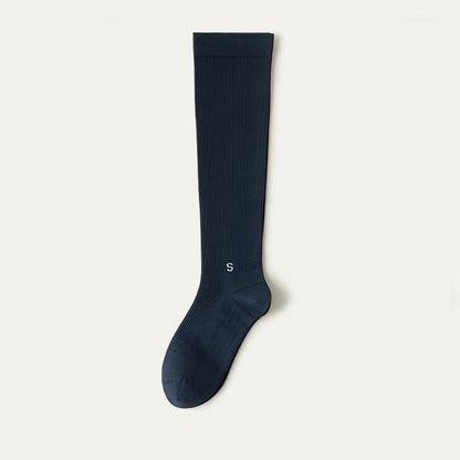 Plusock Plus Size White Ribbed Compression Socks(4 Pairs) - Dark Blue - EU36-41(US3-7.5) - image 7
