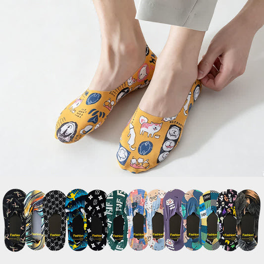 Plusock Playful Cartoon Animal Print No Show Socks(7 Pairs) - Multicolor-B - EU39-44(US6-10) - image 0