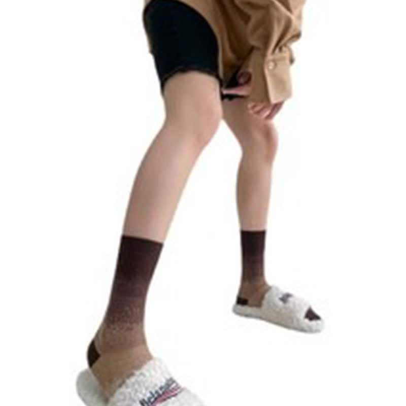 Plusock Sweet Gradient Quarter Socks(2 Pairs) - Brown - EU36-42(US3-8.5) - image 6