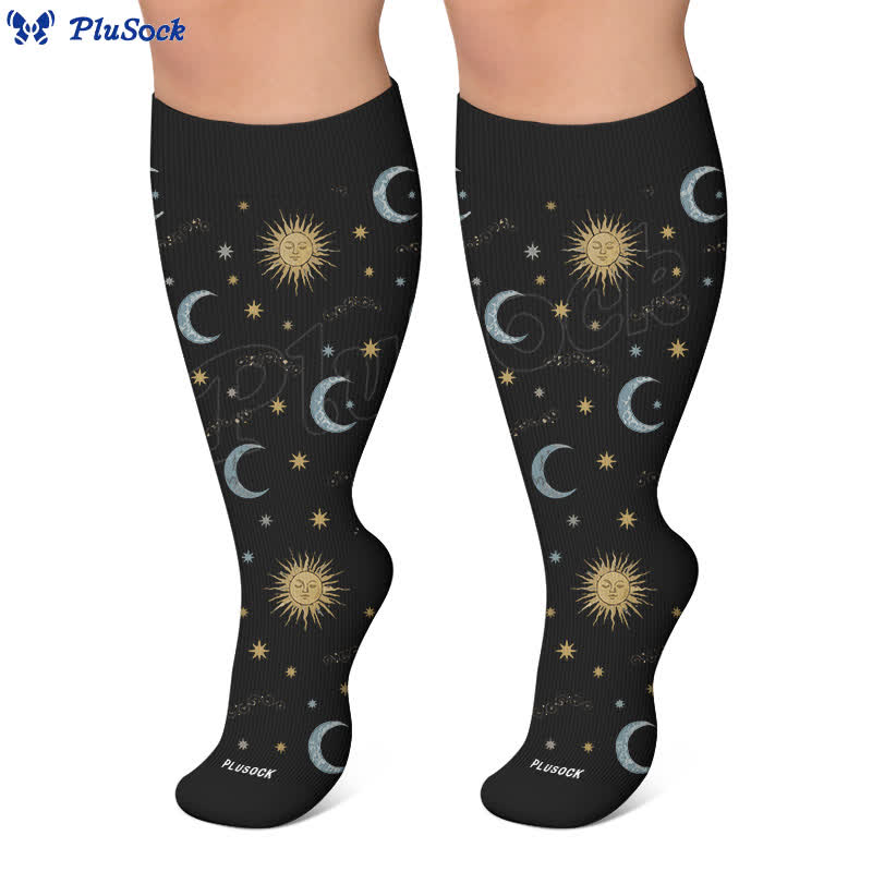 Plusock Plus Size Celestial Knit Compression Socks - image 7