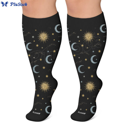 Plusock Plus Size Celestial Knit Compression Socks - image 7