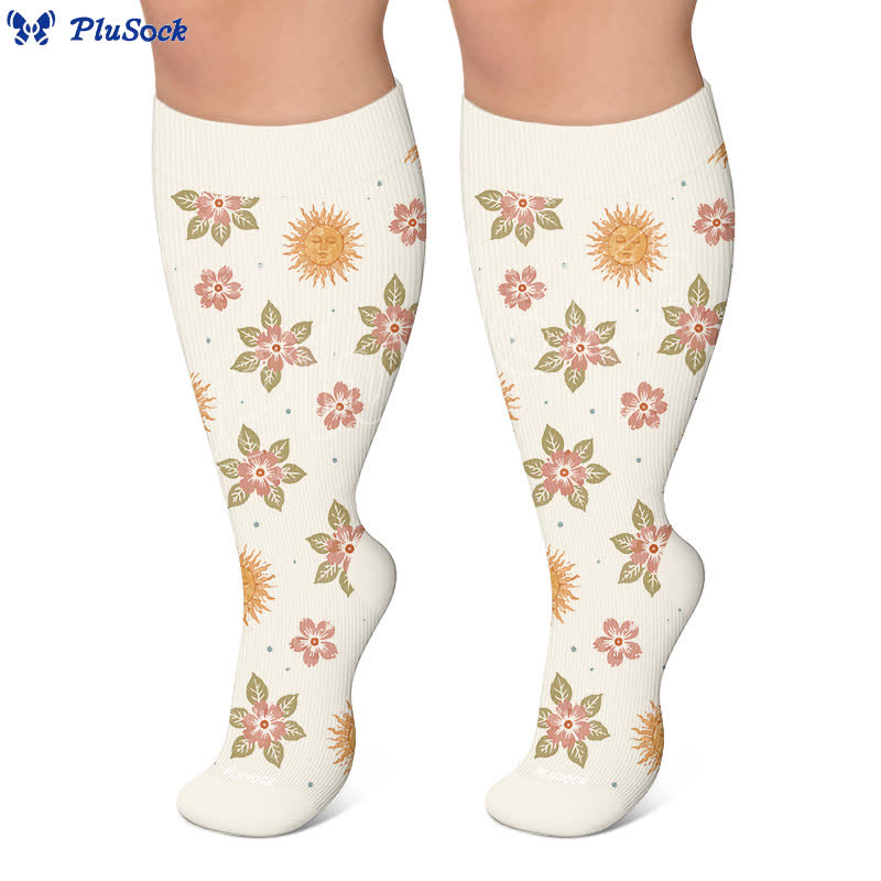 Plusock Plus Size Celestial Knit Compression Socks - image 5
