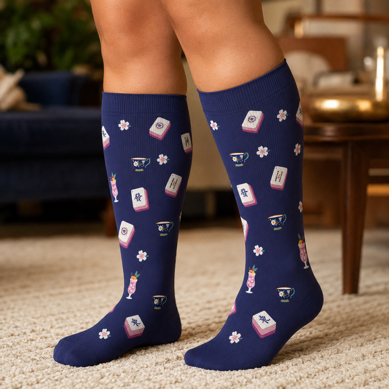 Plusock Plus Size Mahjong Inspired Compression Socks - image 3