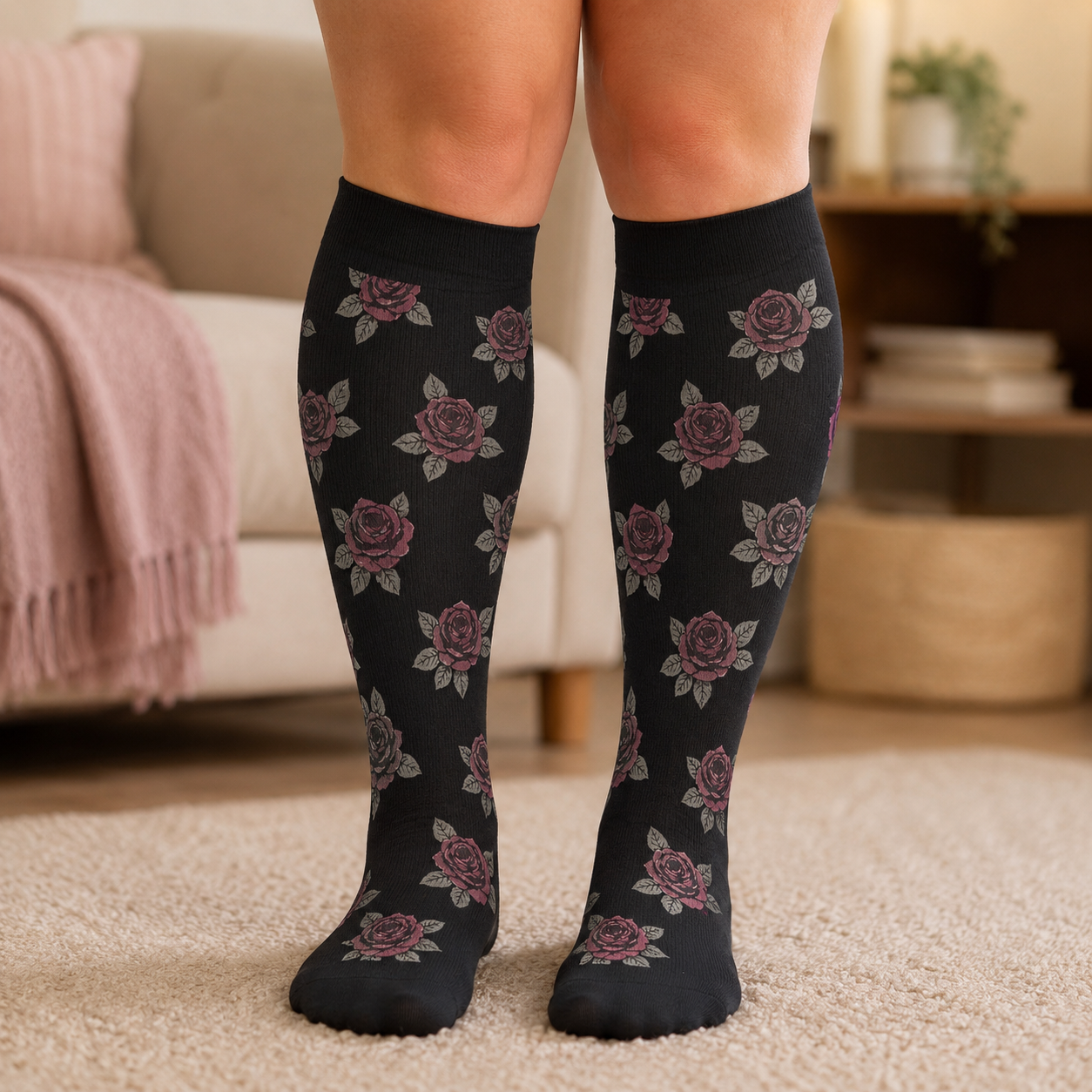 Plusock Plus Size Celestial Knit Compression Socks - image 2
