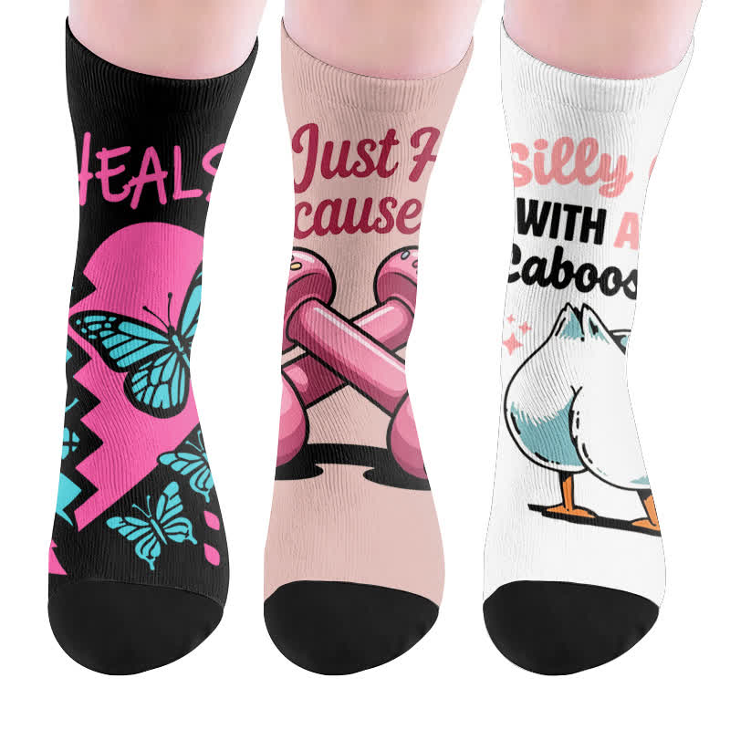 Plusock Alphabet Fitness Socks - Multicolor(3 Pairs) - EU37-44(US4-10) - image 10