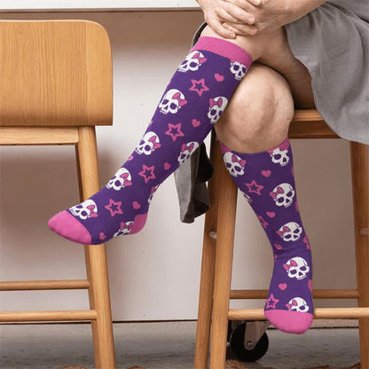 Plusock Plus Size Punk Skull Compression Socks - image 2