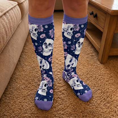 Plusock Plus Size Skull Series Compression Socks - image 3