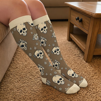 Plusock Plus Size Skull Chic Compression Socks - image 2
