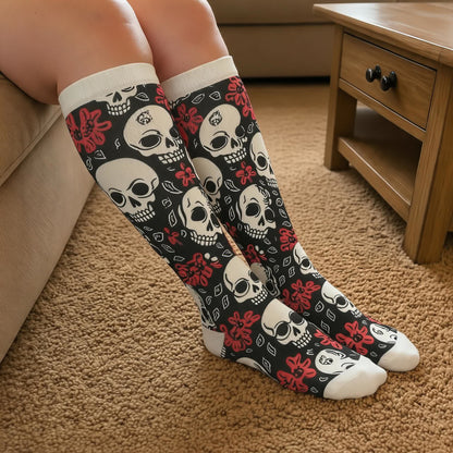 Plusock Plus Size Skull Chic Compression Socks - image 3