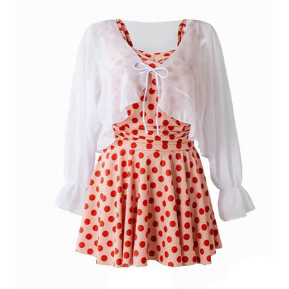 Plusock Blush Polka Dot Skirted Swimwear - image 6