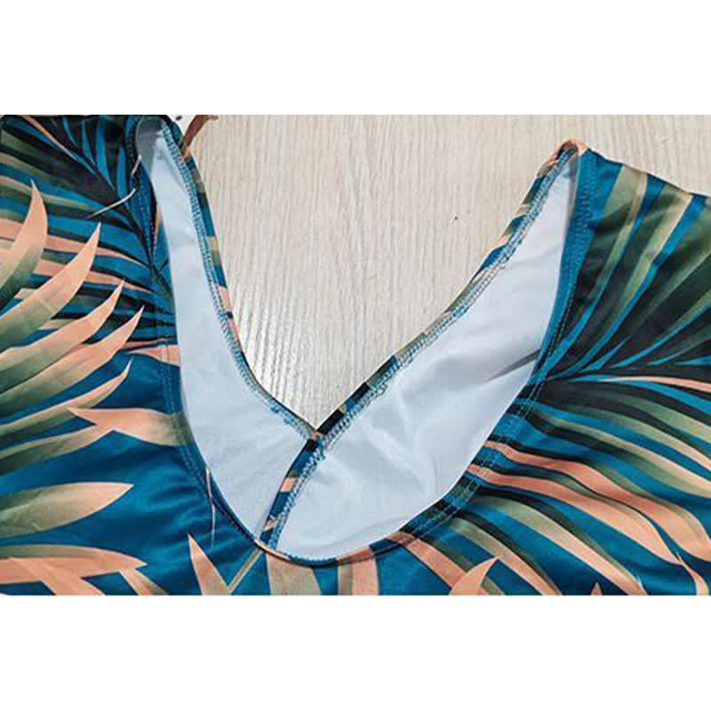 Plusock Tropical Leaf Wrap Swimwear - image 4