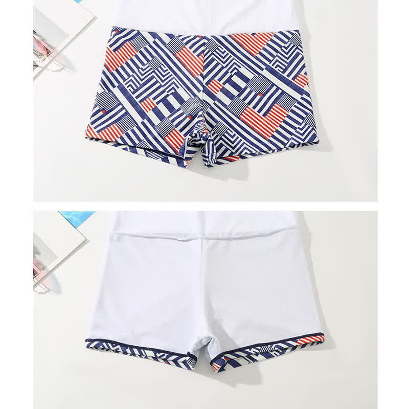 Plusock Navy Leaf Print Swimwear - image 12