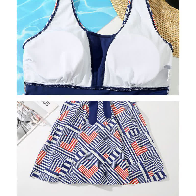 Plusock Navy Leaf Print Swimwear - image 11