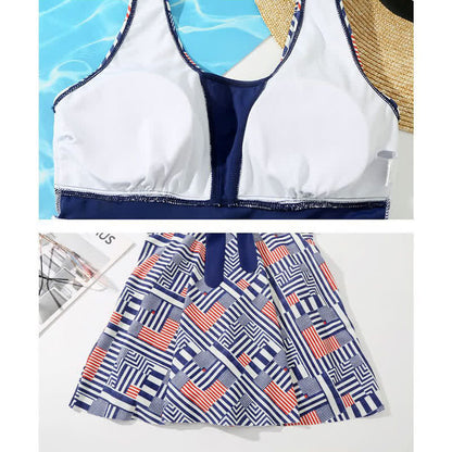 Plusock Navy Leaf Print Swimwear - image 11